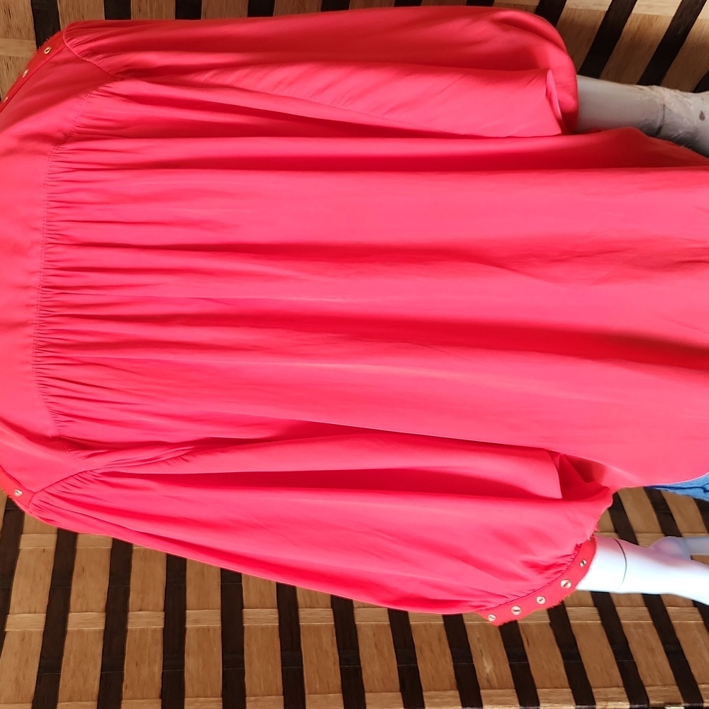 Euc! Chicos orange rivet flowy top - Picture 7 of 9